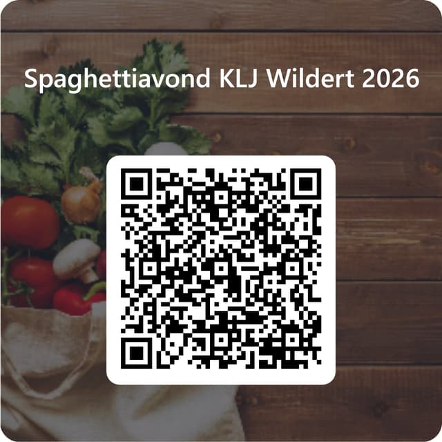 QR code voor inschrijving Spaghettiavond